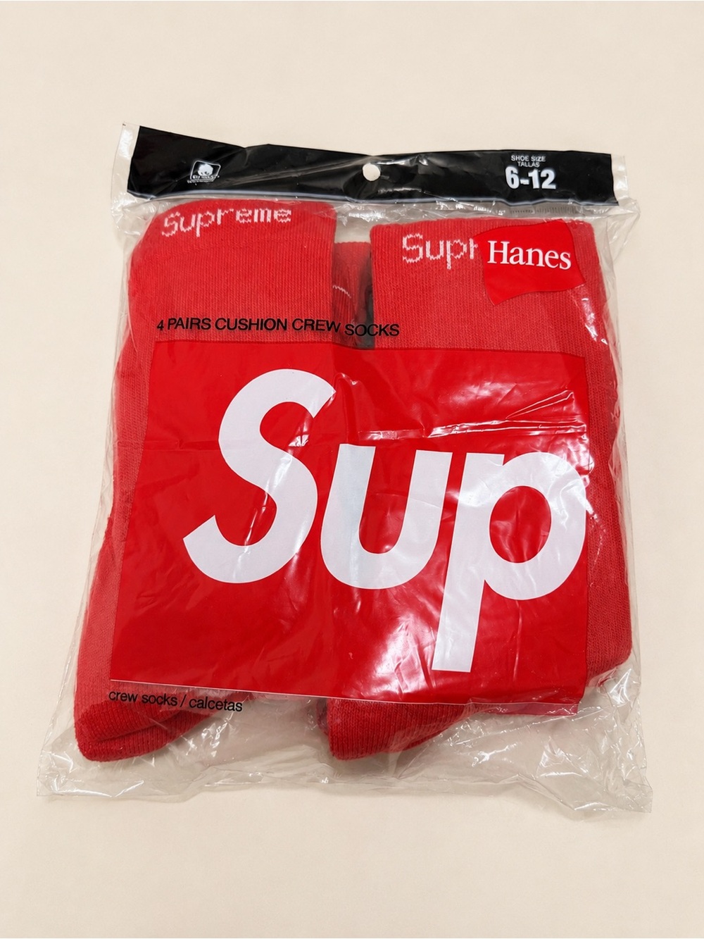Hanes Red Cushion Crew Socks - Pack of 4